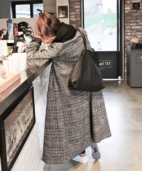 「Amulet」 チェスターコート M グレー レディース_画像6