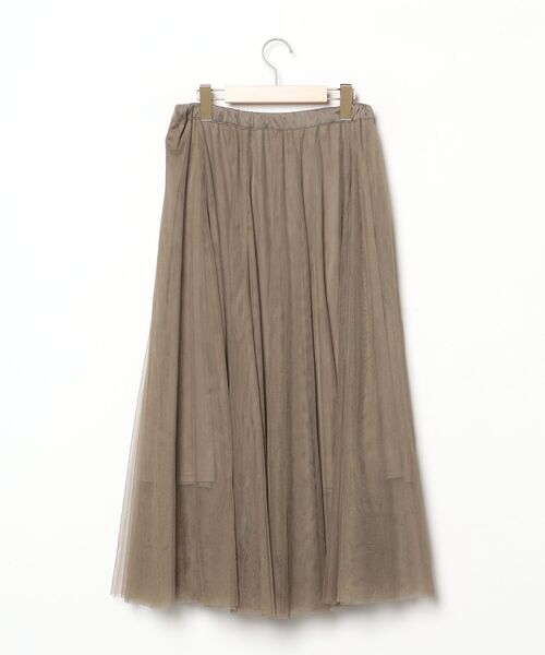 「CHIC STYLE」 ロングスカート 3L カーキ レディース_画像2