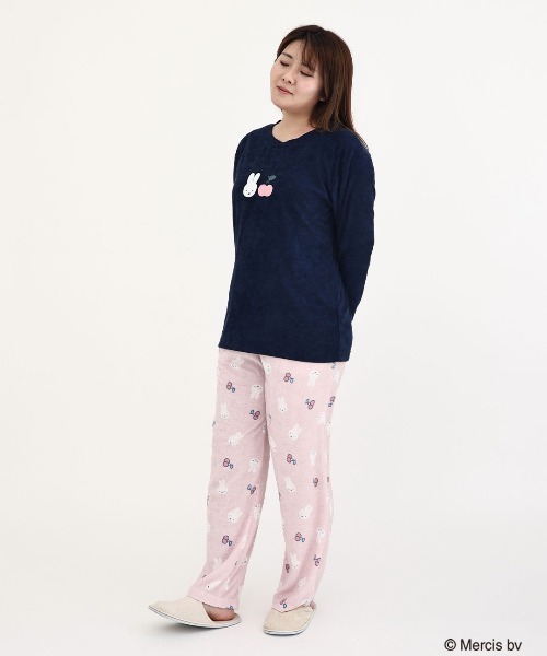 ミッフィーぬいぐるみ ルームウェア パジャマ クニャック ブルー ピンク セット Miffy（ミッフィー） パジャマ ルームウェア 「Miffy」やわふわ パイル