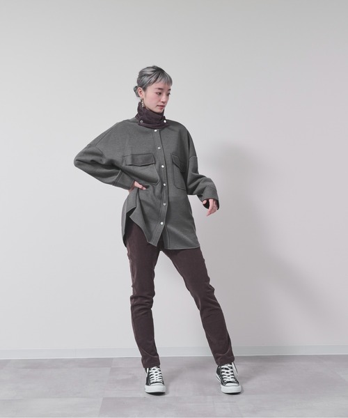 「TEVALT」 長袖シャツ 38 カーキ レディース_画像8