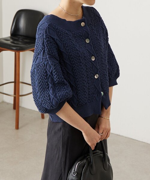 未使用タグ付き♡BEARDSLEY ケーブルニット　クルーネック　プルオーバー BEARDSLEY（ビアズリー） ニット セーター ケーブルニットプルオーバー