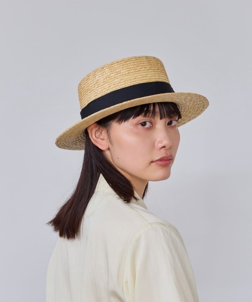 新品　override オーバーライド　ハット☆ override（オーバーライド） 帽子 ハット STRAW BRAID BOATER SG
