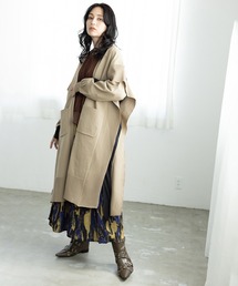 「OSMOSIS」 ニットカーディガン ONE SIZE ブラック レディースの画像2