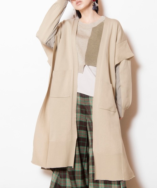 「OSMOSIS」 ニットカーディガン ONE SIZE ブラック レディースの画像3