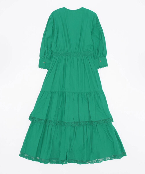 「CASA FLINE」 長袖ワンピース FREE グリーン レディース_画像4