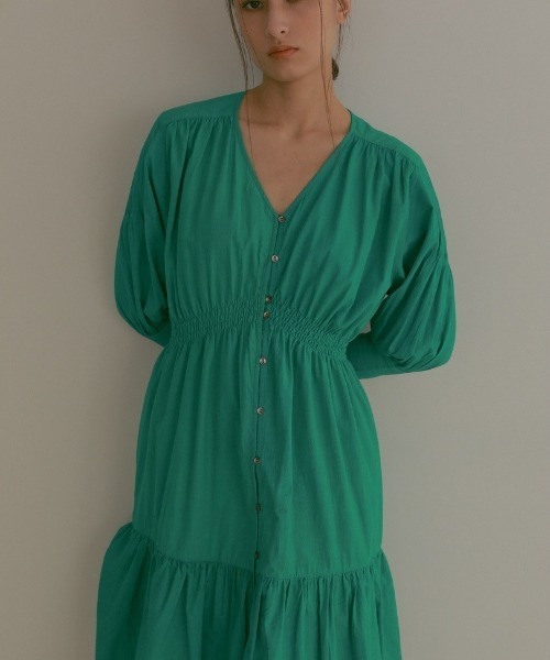 「CASA FLINE」 長袖ワンピース FREE グリーン レディース_画像8