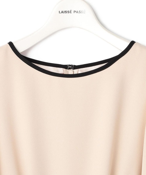 「LAISSE PASSE」 7分袖ワンピース MEDIUM ベージュ レディース_画像5