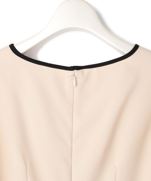 「LAISSE PASSE」 7分袖ワンピース MEDIUM ベージュ レディース_画像6