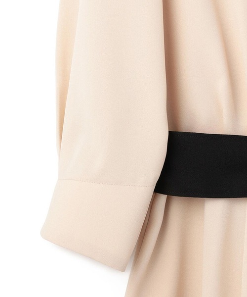 「LAISSE PASSE」 7分袖ワンピース MEDIUM ベージュ レディース_画像8