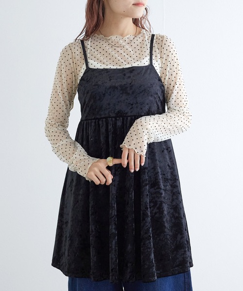 「w closet」 キャミソール FREE ブルー レディース_画像4