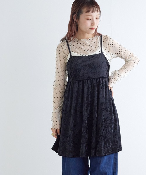 「w closet」 キャミソール FREE ブルー レディース_画像9