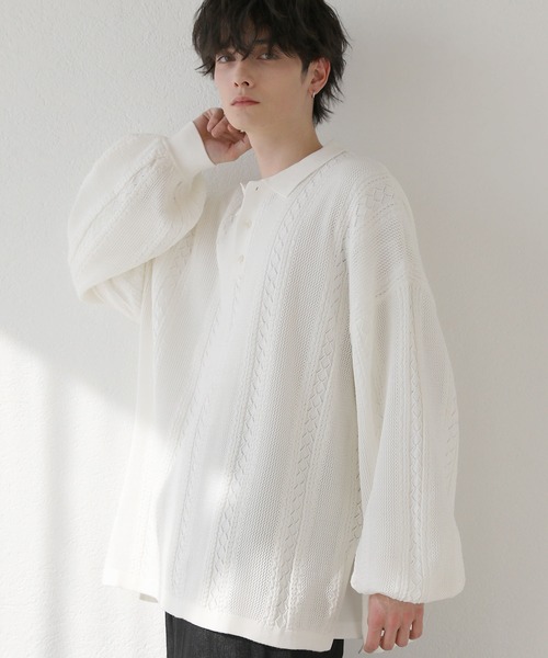 「LILL」 長袖ニット M ブラック メンズ_画像6