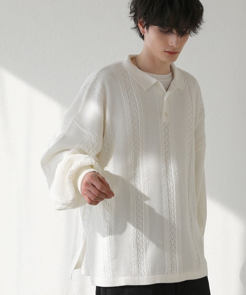 「LILL」 長袖ニット M ブラック メンズ_画像7