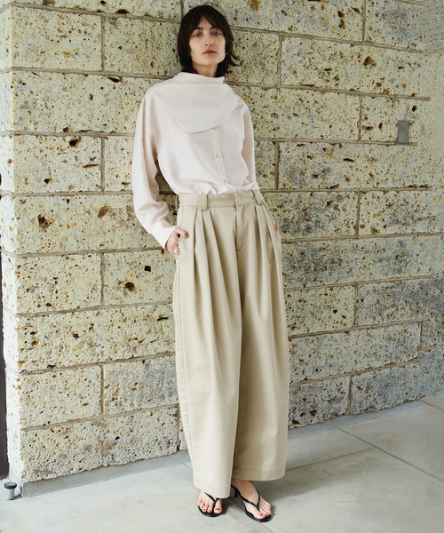 plage（プラージュ） ブラウス シャツ R'IAM シルク混ストールシャツ