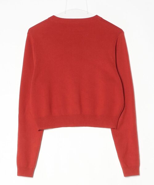 「CABaN」 ニットカーディガン X-SMALL レッド レディースの画像