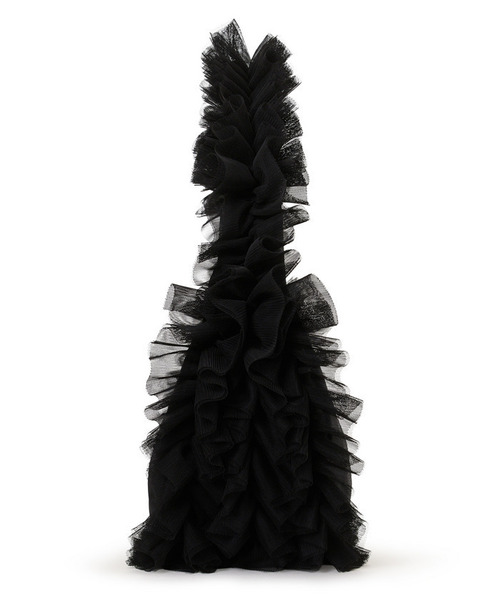 ショルダーバッグ バッグ RUFFLE ZIP HOBO ブラックレースラッフル レディースの画像