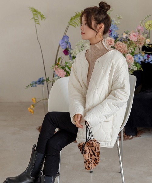 「DAY CLOSET」 ノーカラージャケット M ブラック レディース_画像6