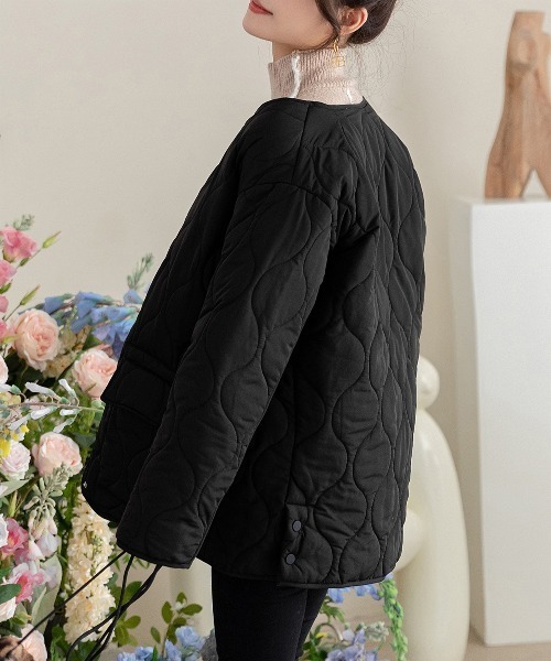 「DAY CLOSET」 ノーカラージャケット M ブラック レディース_画像9