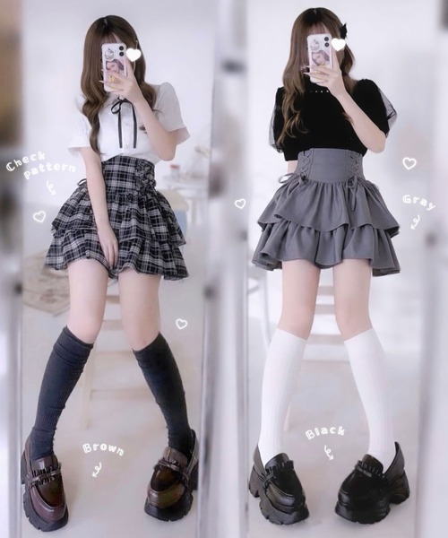 DearMyLoveRose（ディアマイラブローズ） パンプス フリルリボン厚底