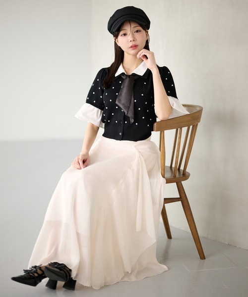Seemi.by NICE CLAUP スカート レースアップロングスカート : ZOZOTOWN