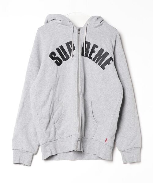 ゆ*ん様 SUPREME グレー パーカー Lサイズ Supreme（シュプリーム） ジップアップパーカー L グレー メンズ