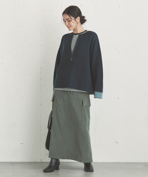 「DOUX ARCHIVES」 ロングスカート 38 モカ レディース_画像5