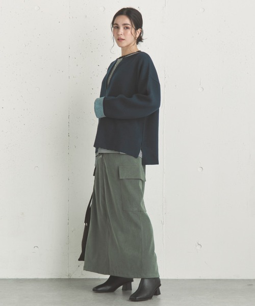 「DOUX ARCHIVES」 ロングスカート 38 モカ レディース_画像7