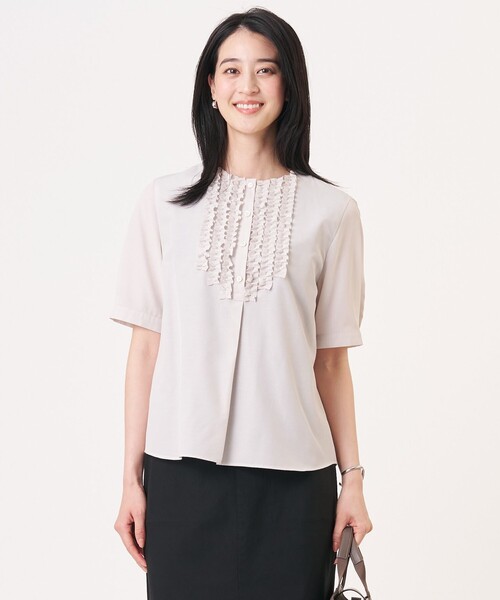 千鳥プリント フリル襟 カットソー / J.PRESS LADIES | ファッション 
