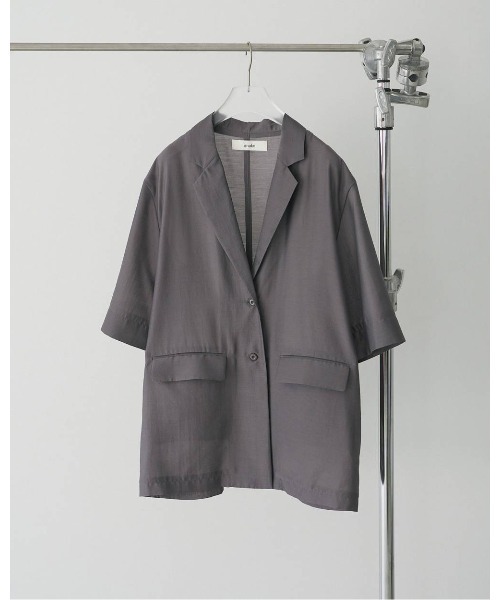 MIDWEST コート アウター anuke Sheer Halfsleeve Jacket レディース