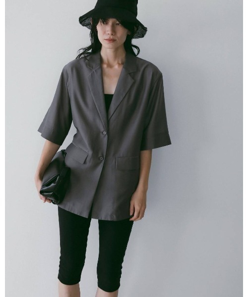 MIDWEST コート アウター anuke Sheer Halfsleeve Jacket レディース