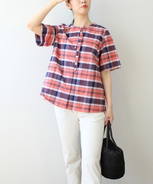 「MB mint breeze」 半袖ブラウス 4L グリーン レディース_画像3