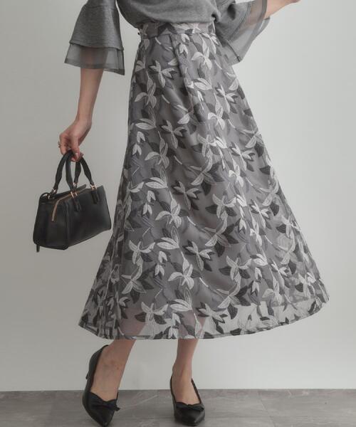 「couture brooch」 フレアスカート 38 ブルー レディース_画像8