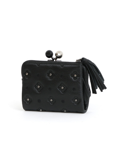 perche二つ折り財布 Black perche（ペルケ） 二つ折り財布 財布 レディース : ZOZOTOWN Yahoo!店