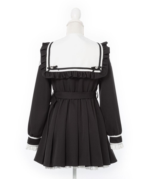 「DearMyLove」 長袖ワンピース MEDIUM ブラック レディース_画像2