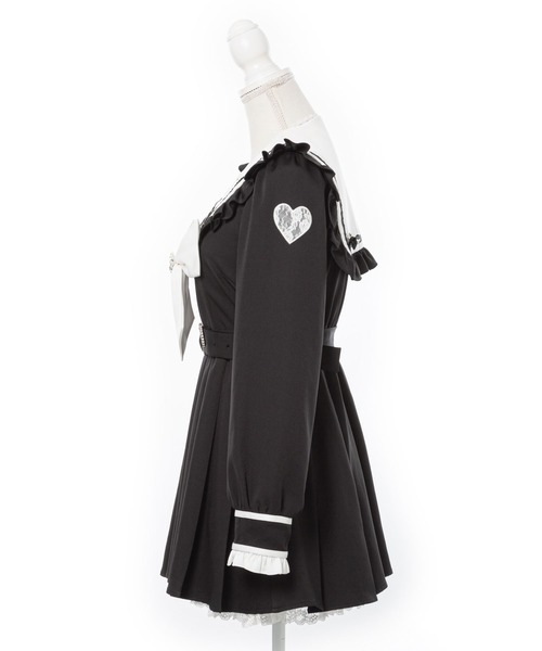 「DearMyLove」 長袖ワンピース MEDIUM ブラック レディース_画像3