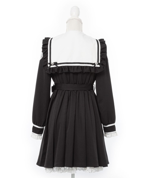 「DearMyLove」 長袖ワンピース MEDIUM ブラック レディース_画像5