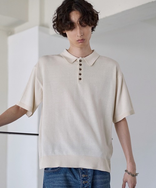 Bleme ポロシャツ 半袖 クラシック サマーニット ポロシャツ メンズ