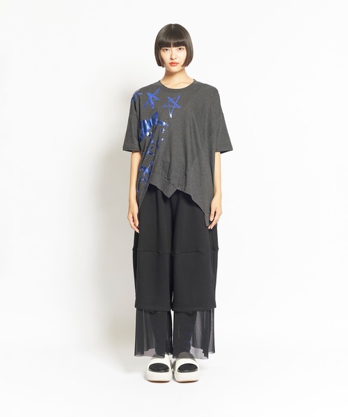 「gomme」 半袖Tシャツ MEDIUM ブラック レディース_画像2