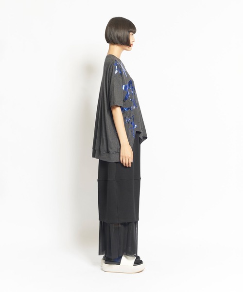 「gomme」 半袖Tシャツ MEDIUM ブラック レディース_画像5
