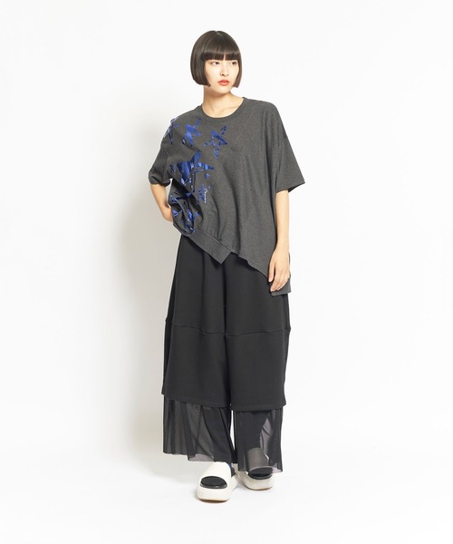 「gomme」 半袖Tシャツ MEDIUM ブラック レディース_画像6