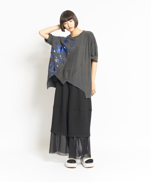 「gomme」 半袖Tシャツ MEDIUM ブラック レディース_画像7