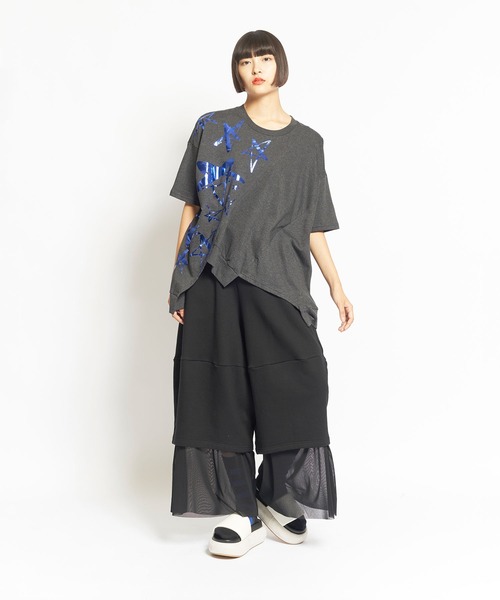 「gomme」 半袖Tシャツ MEDIUM ブラック レディース_画像9