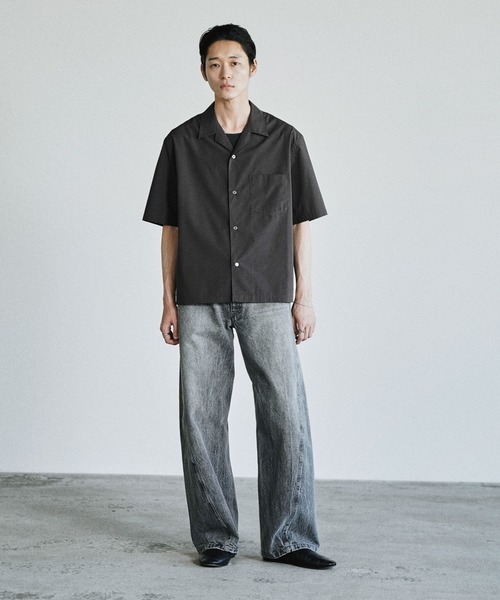 「WYM LIDNM」 半袖シャツ L サックスブルー メンズ_画像3