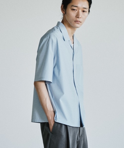 「WYM LIDNM」 半袖シャツ L サックスブルー メンズ_画像7