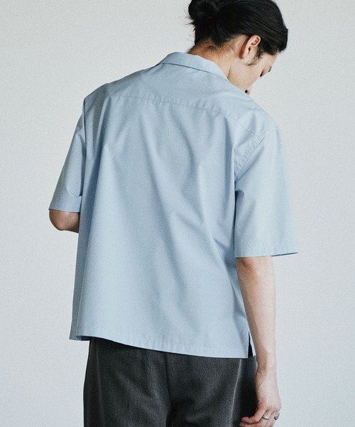 「WYM LIDNM」 半袖シャツ L サックスブルー メンズ_画像8