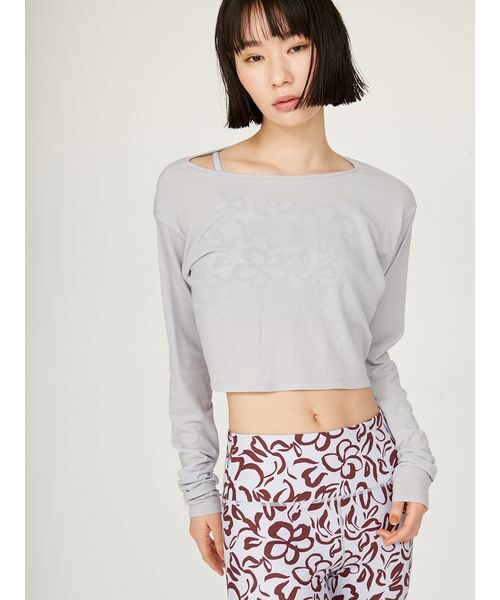 「emmi」 長袖カットソー ONE SIZE ホワイト レディース_画像3