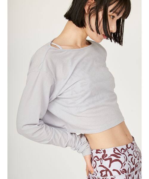 「emmi」 長袖カットソー ONE SIZE ホワイト レディース_画像5