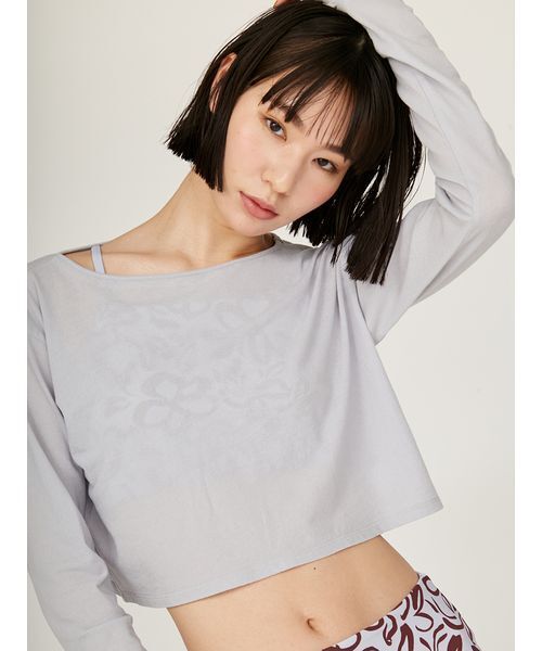 「emmi」 長袖カットソー ONE SIZE ホワイト レディース_画像6
