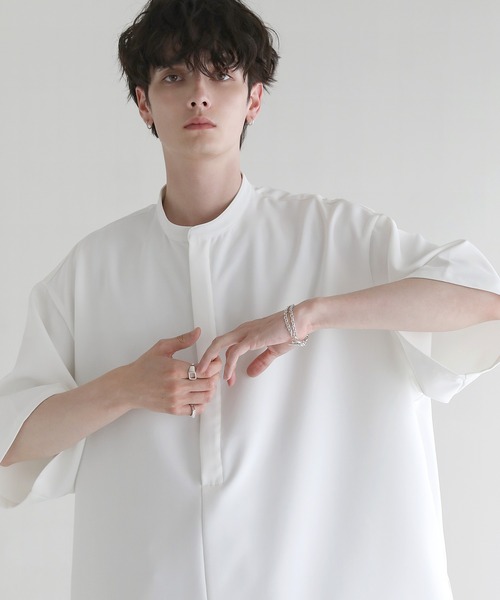 「LILL」 半袖シャツ L ホワイト メンズ_画像3
