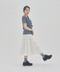 tシャツ 半袖 「umm.」レースレイヤードド...の詳細画像5